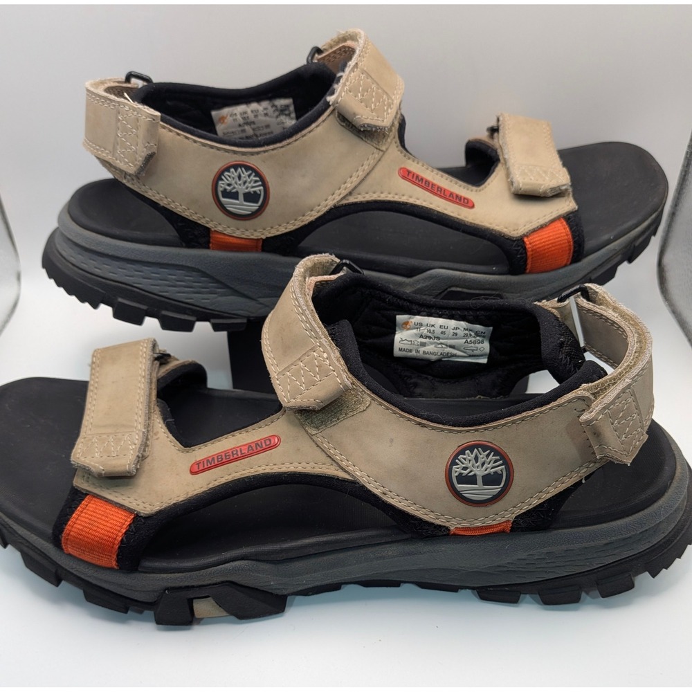 Timberland Garrison Trail Mens Sandals Tan Black Orange A29JS Size 11 Hiking
